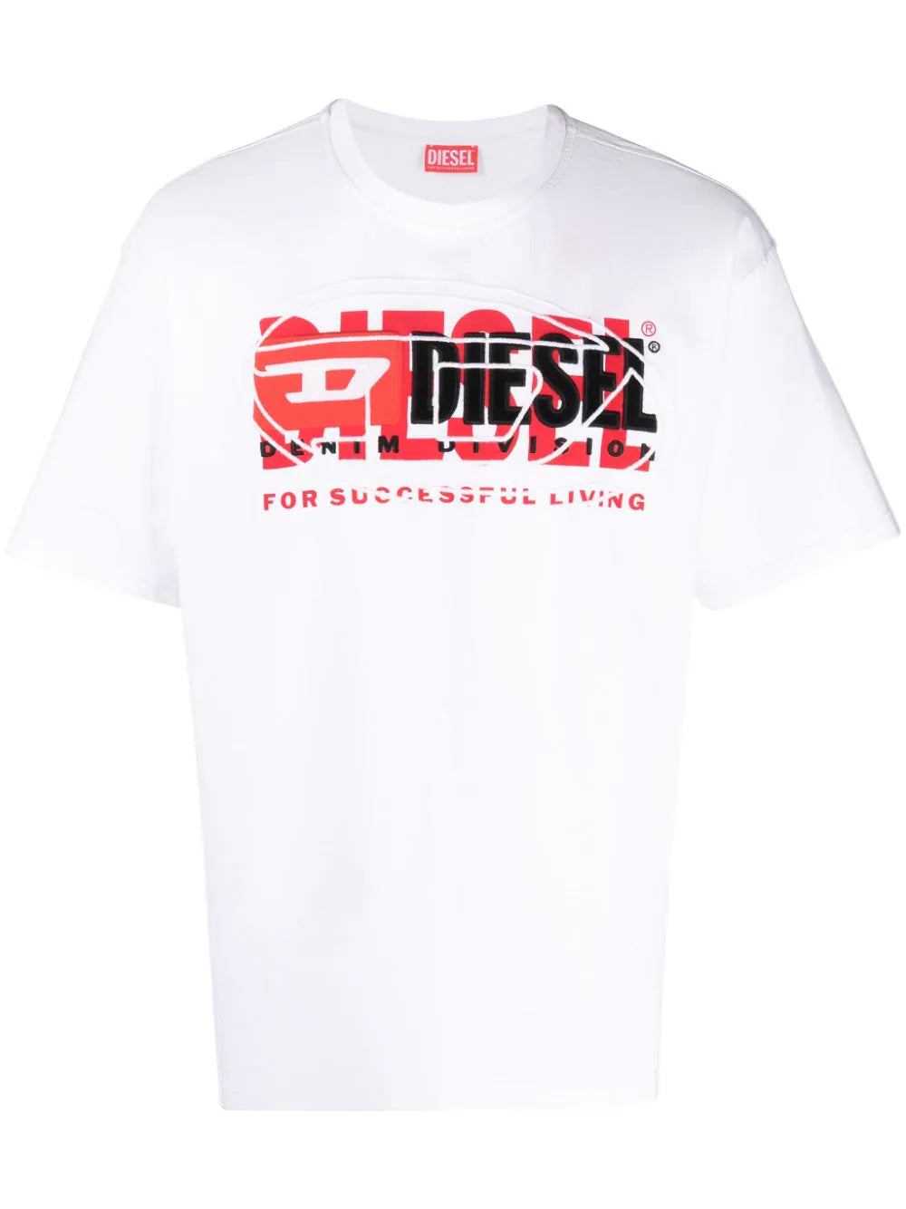 Diesel logo-embroidered cotton T-shirt